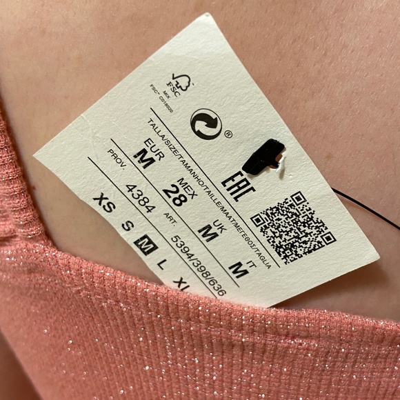 Brand New with Tags - Pull&Bear -Barbie Glitter Pink Bodycon Dress - Picture 8 of 14